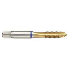 M2x0.40 6H 3-Flute PM Cobalt Blue Ring Spiral Point Plug Tap-TiN - Americas Tooling