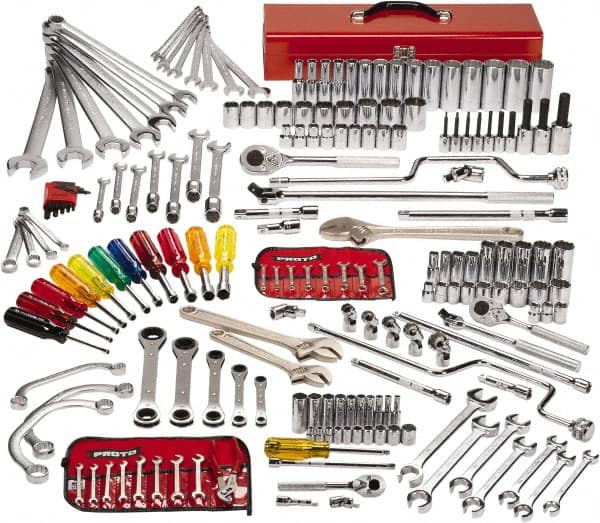 Proto - 194 Piece 1/4, 3/8 & 1/2" Drive Master Tool Set - Comes in Top Chest - Americas Tooling