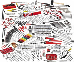 Proto - 411 Piece 1/4, 3/8 & 1/2" Drive Master Tool Set - Comes in Roller Cabinet with Top Chest - Americas Tooling