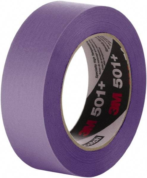 3M - 24mm Wide x 55 m Long Purple Crepe Paper Masking Tape - Series 501+, 33 In/Lb Tensile Strength - Americas Tooling