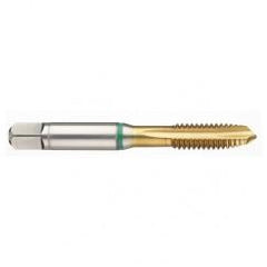 M2x0.40 6H 3-Flute Cobalt Green Ring Spiral Point Plug Tap-TiN - Americas Tooling