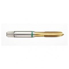 41168 2B -Flute Cobalt Green Ring Spiral Point Plug Tap-TiN - Americas Tooling