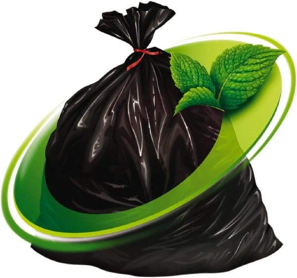 Mint-X - 1.7 mil Thick, Rodent Repellent Trash Bags - Linear Low-Density Polyethylene (LLDPE), Flat Pack Dispenser, 33" Wide x 46" High, Black - Americas Tooling