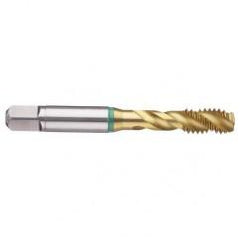 M30x3.5 6H 4-Flute Cobalt Green Ring Semi-Bottoming 40 degree Spiral Flute Tap-TiN - Americas Tooling