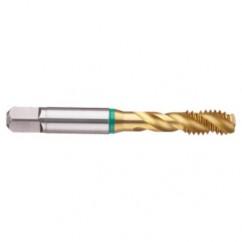 1-1/8-7 2B 4-Flute Cobalt Green Ring Semi-Bottoming 40 degree Spiral Flute Tap-TiN - Americas Tooling