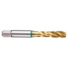 1-1/8-7 2B 4-Flute Cobalt Green Ring Semi-Bottoming 40 degree Spiral Flute Tap-TiN - Americas Tooling