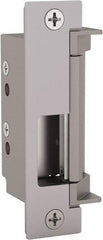 Hes - 4.88" Long x 1-3/4" Wide, Satin Stainless Steel Finish, Electric Door Strike - 12/24 VDC, VAC/VDC Power, Zinc Alloy - Americas Tooling