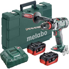 Metabo - 18 Volt 1/2" Chuck Pistol Grip Handle Cordless Drill - 0-500 & 0-2050 & 3800 RPM, Keyless Chuck, Reversible, 2 Lithium-Ion Batteries Included - Americas Tooling