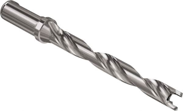 Seco - Crownloc Plus Series, 18 Head Connection, 8xD, 20mm Shank Diam, Drill Body - 182.3mm Body to Flange Length, SD408 Toolholder, 18mm Nose Diam, 164.3mm Flute Length - Americas Tooling