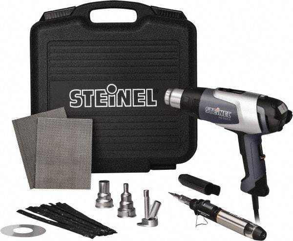 Steinel - 120 to 1,200°F Heat Setting, 4 to 13 CFM Air Flow, Heat Gun Kit - 120 Volts, 13.5 Amps, 1,600 Watts, 6' Cord Length - Americas Tooling