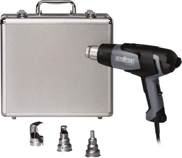 Steinel - 120 to 1,100°F Heat Setting, 1 to 13 CFM Air Flow, Heat Gun Kit - 120 Volts, 13.2 Amps, 1,600 Watts, 6' Cord Length - Americas Tooling