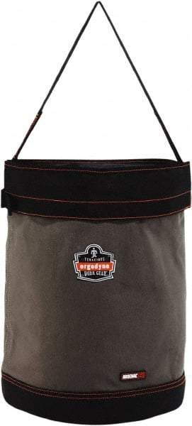 Ergodyne - 1 Pocket Gray & Black Canvas Tool Bucket - 16" Wide x 16" Deep x 20" High - Americas Tooling