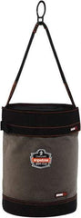 Ergodyne - 1 Pocket Gray & Black Canvas Tool Bucket - 12-1/2" Wide x 12-1/2" Deep x 17" High - Americas Tooling