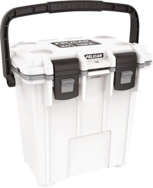 Pelican Products, Inc. - 20 Qt Cooler - Polypropylene, White/Gray - Americas Tooling