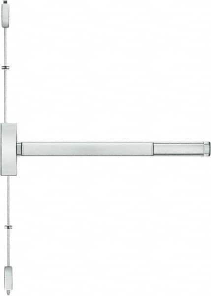 Stanley - Left & Right Hand, Surface Vertical Rod - Satin Stainless Steel Finish, 28 to 36" Door Width, Grade 1 - Americas Tooling