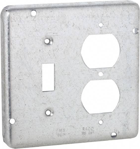 Hubbell-Raco - Electrical Outlet Box Steel Cover - Includes Mounting Hardware - Americas Tooling