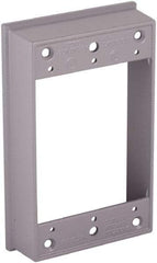 Hubbell-Raco - 1 Gang, 1" Knockouts, Aluminum Rectangle Device Box - 4-23/32" Overall Height x 1.031" Overall Depth, Weather Resistant - Americas Tooling