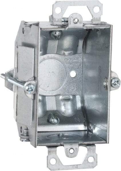 Hubbell-Raco - 1 Gang, (1) 1/2" Knockout, Steel Rectangle Switch Box - 4-7/32" Overall Height x 3" Overall Width x 2-1/4" Overall Depth - Americas Tooling