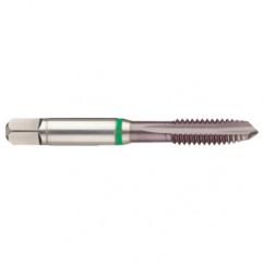 M2x0.40 6H 3-Flute Cobalt Green Ring Spiral Point Plug Tap-TiCN - Americas Tooling