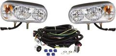 Buyers Products - 1,500 Lumens, 12 Volt DC, Double Post Halogen Headlight - 3200K Color Scale, 55 Low/High Watt, Oval - Americas Tooling