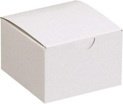 Made in USA - 3" Wide x 3" Long x 2" High Rectangle Chipboard Box - 1 Wall, White - Americas Tooling