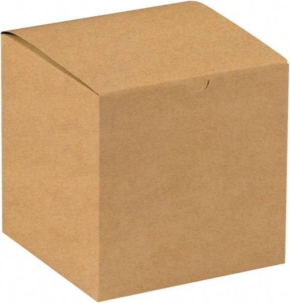 Made in USA - 6" Wide x 6" Long x 6" High Square Chipboard Box - 1 Wall, Kraft (Color) - Americas Tooling