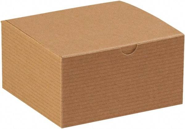 Made in USA - 5" Wide x 5" Long x 3" High Rectangle Chipboard Box - 1 Wall, Kraft (Color) - Americas Tooling