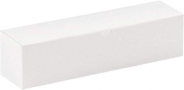 Made in USA - 3" Wide x 12" Long x 3" High Rectangle Chipboard Box - 1 Wall, White - Americas Tooling