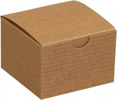 Made in USA - 3" Wide x 3" Long x 2" High Rectangle Chipboard Box - 1 Wall, Kraft (Color) - Americas Tooling