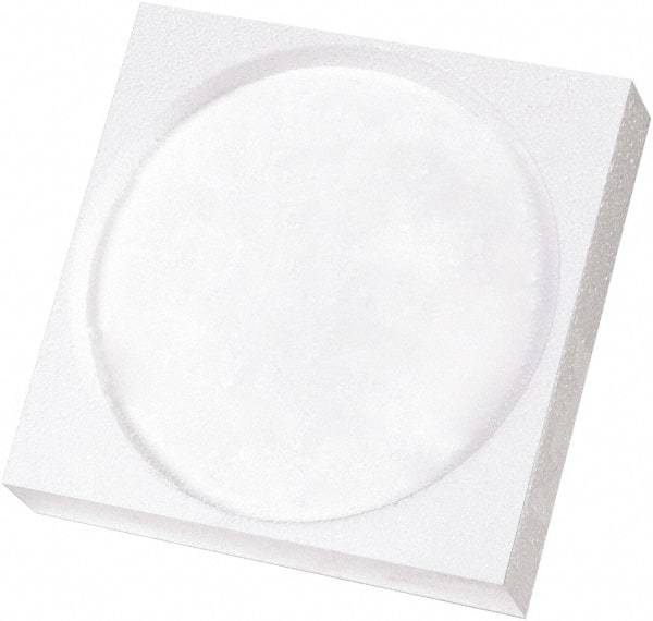 Made in USA - 5" Long x 5" Wide x 1-1/8" High x 1-1/4" Thick Polyethylene Foam - White, Case - Americas Tooling