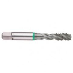 M30x3.5 6H 4-Flute Cobalt Green Ring Semi-Bottoming 40 degree Spiral Flute Tap-TiCN - Americas Tooling