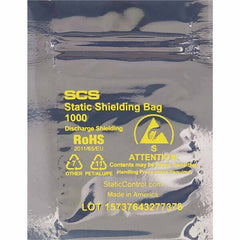 Made in USA - 5" Long x 4" Wide, 3.1 mil Thick, Self Seal Static Shield Bag - Transparent, Metal-In, Standard Grade - Americas Tooling