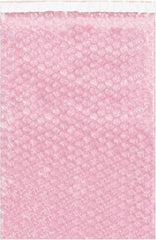 Value Collection - 10" Long x 20" Wide, Adhesive Flap Antistatic Bubble Pouch - Pink, Standard Grade - Americas Tooling