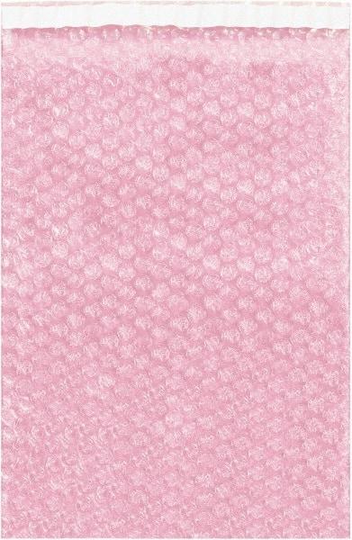 Value Collection - 17-1/2" Long x 8" Wide, Adhesive Flap Antistatic Bubble Pouch - Pink, Standard Grade - Americas Tooling