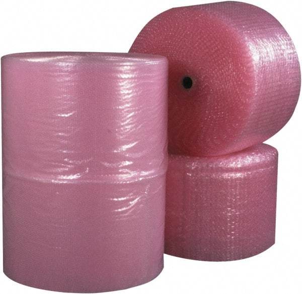 Made in USA - 3,000" Long x 48" Wide, Antistatic Bubble Roll - Pink, Standard Grade - Americas Tooling