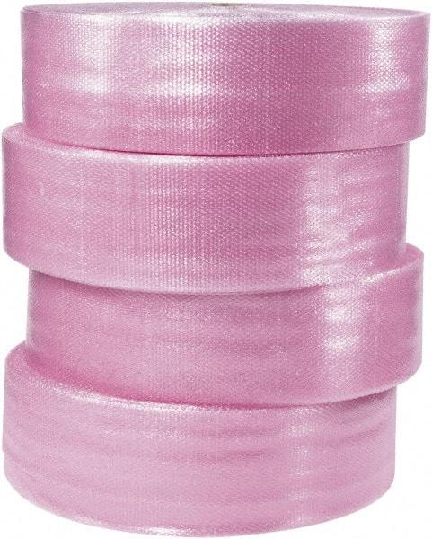 Made in USA - 9,000" Long x 24" Wide, Antistatic Bubble Roll - Pink, Standard Grade - Americas Tooling