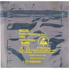 Made in USA - 6" Long x 6" Wide, 3.1 mil Thick, Self Seal Static Shield Bag - Transparent, Metal-In, Standard Grade - Americas Tooling