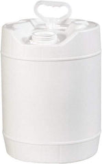 Made in USA - 5 Gal White Cylinder Metal Pail - 13-3/8" High - Americas Tooling