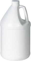 Made in USA - 1 Gal White Tapered Cylinder Polyethylene Jug - 10" High - Americas Tooling