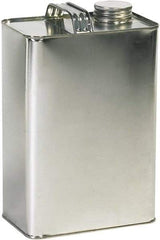 Made in USA - 1 Gal Gray Rectangular Metal Can - 10" High - Americas Tooling