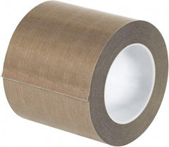 Made in USA - 18 Yd Long x 4" Wide, Brown Silicone PTFE Tape - 3 mil Thick - Americas Tooling