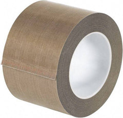 Made in USA - 18 Yd Long x 3" Wide, Brown Silicone PTFE Tape - 3 mil Thick - Americas Tooling