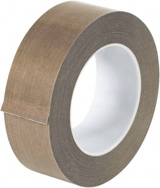 Made in USA - 18 Yd Long x 1-1/2" Wide, Brown Silicone PTFE Tape - 3 mil Thick - Americas Tooling