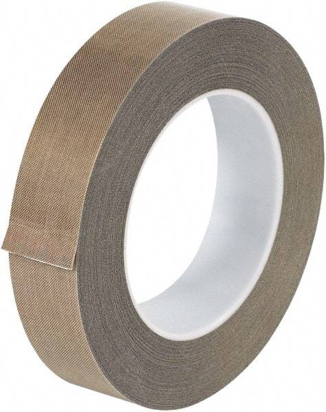 Made in USA - 18 Yd Long x 1" Wide, Brown Silicone PTFE Tape - 5 mil Thick - Americas Tooling