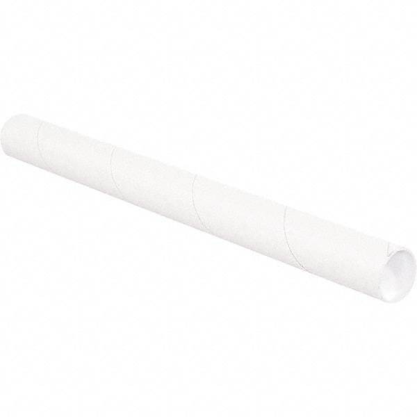 Made in USA - 2-1/2" Diam x 26" Long Round White Mailing Tubes - 1 Wall, White - Americas Tooling