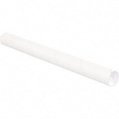 Made in USA - 2-1/2" Diam x 26" Long Round White Mailing Tubes - 1 Wall, White - Americas Tooling