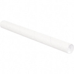 Made in USA - 3" Diam x 12" Long Round White Mailing Tubes - 1 Wall, White - Americas Tooling