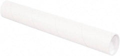 Made in USA - 3" Diam x 9" Long Round White Mailing Tubes - 1 Wall, White - Americas Tooling