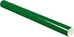 Made in USA - 3" Diam x 36" Long Round Colored Mailing Tubes - 1 Wall, Green - Americas Tooling