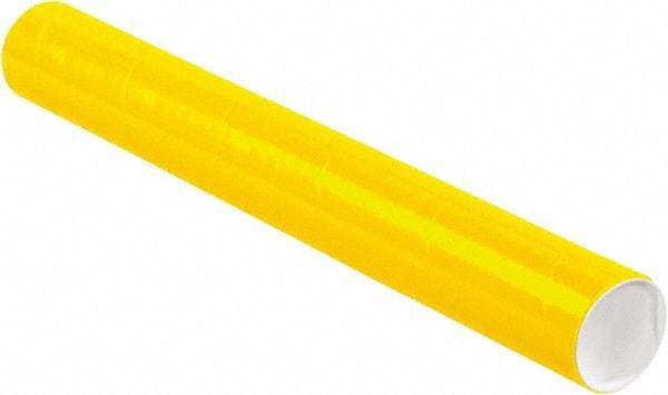 Made in USA - 3" Diam x 24" Long Round Colored Mailing Tubes - 1 Wall, Yellow - Americas Tooling